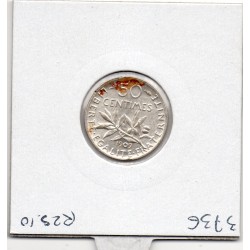 50 centimes Semeuse Argent 1909 Sup, France pièce de monnaie