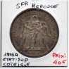 5 francs Hercule 1873 A Paris Sup, France pièce de monnaie