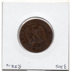 5 centimes Napoléon III tête laurée 1861 BB Strasbourg B+, France pièce de monnaie