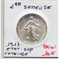 2 Francs Semeuse Argent 1917 Sup, France pièce de monnaie