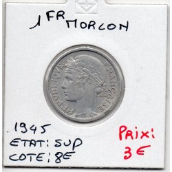 1 franc Morlon 1945 Sup, France pièce de monnaie