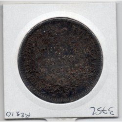 5 francs Hercule 1876 A Paris TTB, France pièce de monnaie