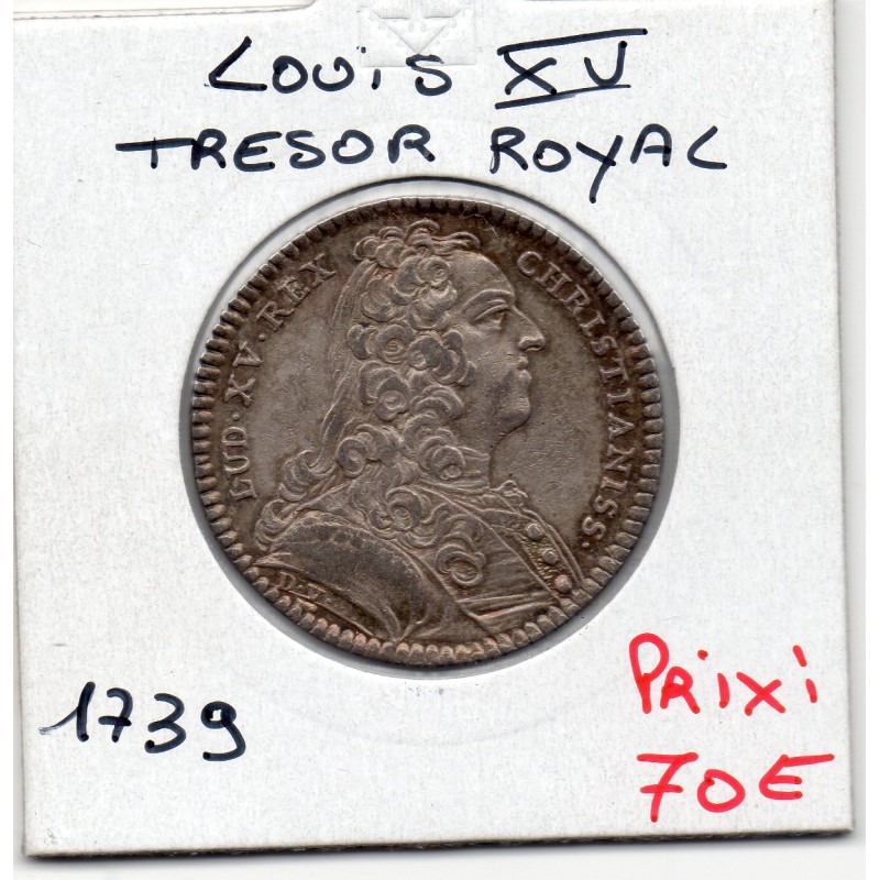 Jeton Louis XV Trésor royal argent, 1739 CRESCENT HOC SYDERE FRUCTVS