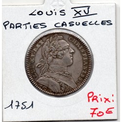 Jeton Louis XV PArties Casuelles argent, 1751 Foedere Tuti