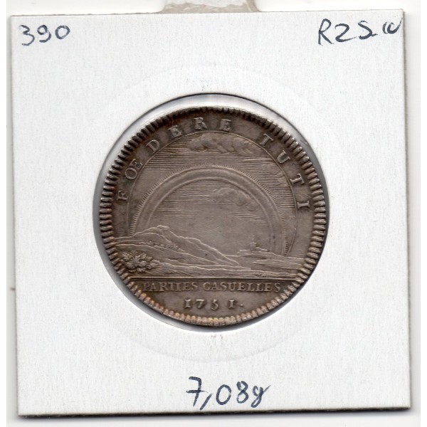 Jeton Louis XV PArties Casuelles argent, 1751 Foedere Tuti
