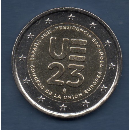 2 euro commémorative Espagne 2023 Présidence de l'UE piece de monnaie €