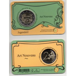 2 euro commémorative Belgique 2023 Art Nouveau version France piece de monnaie €