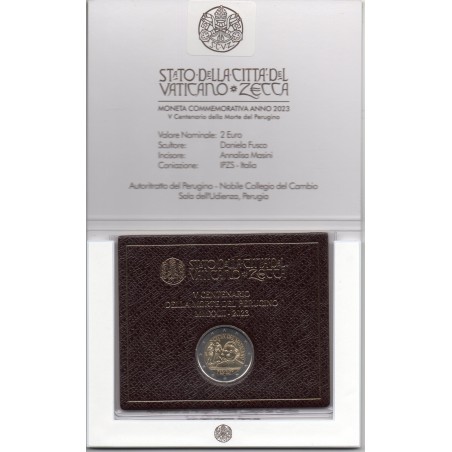 2 euro commémorative Vatican 2023 Perugino piece de monnaie €