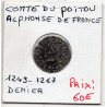 Comté de Poitou, Alphonse de France (1249-1267) Denier