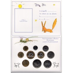 Coffret bu petit Prince Ultime série France 2001 pièces de monnaies en Franc