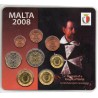 Coffret BU Malte 2008 expo Dublin série de pièce euro brillant universel