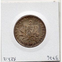 2 Francs Semeuse Argent 1919 Sup, France pièce de monnaie
