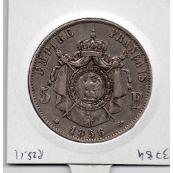 5 francs Napoléon III 1856 BB Strasbourg TTB-, France pièce de monnaie