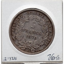 5 francs Cérès avec légende 1870 A TTB, France pièce de monnaie