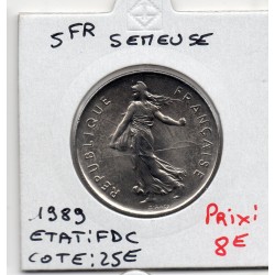 5 francs Semeuse Cupronickel 1989 FDC, France pièce de monnaie