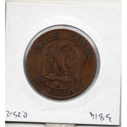 10 centimes Napoléon III tête laurée 1864 BB Strasbourg TB-, France pièce de monnaie