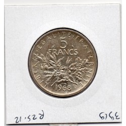5 francs Semeuse Argent 1968 Sup, France pièce de monnaie
