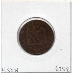5 centimes Napoléon III tête nue 1855 B Ancre TB, France pièce de monnaie