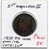 5 centimes Napoléon III tête nue 1855 MA chien Marseille TB, France pièce de monnaie