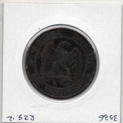 10 centimes Napoléon III tête nue 1855 K ancre Bordeaux TB-, France pièce de monnaie
