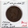 10 centimes Napoléon III tête nue 1857 W Lille B-, France pièce de monnaie