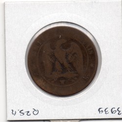 10 centimes Napoléon III tête nue 1857 W Lille B-, France pièce de monnaie