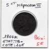 5 centimes Napoléon III tête laurée 1864 K Bordeaux TB+, France pièce de monnaie