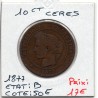 10 centimes Cérès 1877 A Paris B, France pièce de monnaie