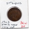 5 centimes Dupuis 1903 B tordue, France pièce de monnaie