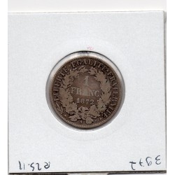1 Franc Cérès 1872 petit A Paris TB-, France pièce de monnaie