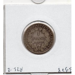 1 Franc Cérès 1872 K Bordeaux B+, France pièce de monnaie