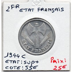 2 francs Francisque Bazor 1944 C Castelsarrasin Sup+, France pièce de monnaie