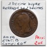 1 decime refrappe du 2 décimes Dupré An 5 A paris B, France pièce de monnaie