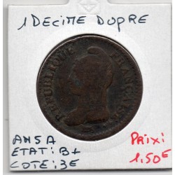 1 decime Dupré An 5 A paris B+, France pièce de monnaie