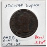 1 decime Dupré An 5 A paris B+, France pièce de monnaie