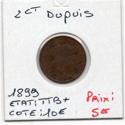 2 centimes Dupuis 1899 TTB+, France pièce de monnaie