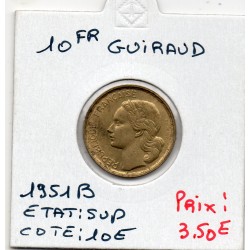 10 francs Coq Guiraud 1951 B Beaumont Sup, France pièce de monnaie