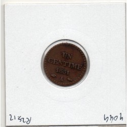 1 centime Dupré 1851 A paris TTB, France pièce de monnaie
