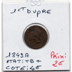 1 centime Dupré 1849 A paris TB+, France pièce de monnaie