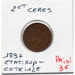 2 centimes Cérès 1897 Sup-, France pièce de monnaie