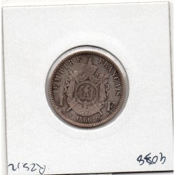 1 franc Napoléon III tête laurée 1866 A Paris TTB-, France pièce de monnaie