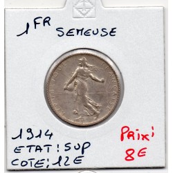 1 franc Semeuse Argent 1914 Sup, France pièce de monnaie