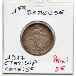 1 franc Semeuse Argent 1917 Sup, France pièce de monnaie