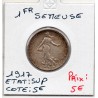 1 franc Semeuse Argent 1917 Sup, France pièce de monnaie