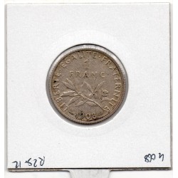 1 franc Semeuse Argent 1908 TTB, France pièce de monnaie