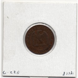 2 centimes Napoléon III tête nue 1855 grand D chien petit Lion TTB+, France pièce de monnaie