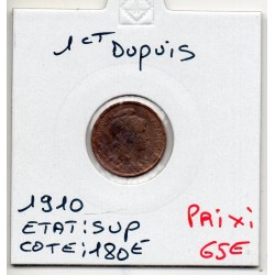 1 centime Dupuis 1910 Sup, France pièce de monnaie