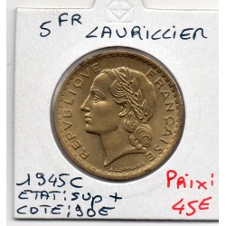 5 francs Lavrillier 1945 C Castelsarrasin Sup+, France pièce de monnaie