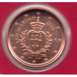 Pièce 1 centime BU Fleur de coin Saint-Marin 2023