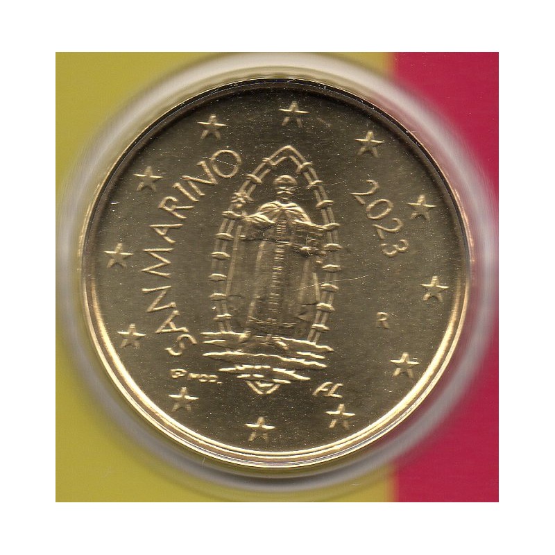 Pièce 50 centimes BU Fleur de coin Saint-Marin 2023